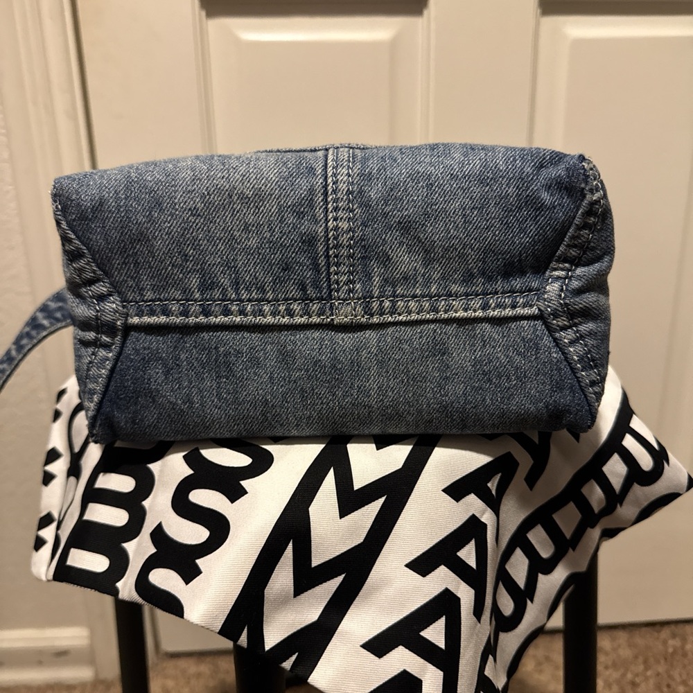Marc Jacobs Denim Mini Sack Bag in Classic Blue - Picture 3 of 7